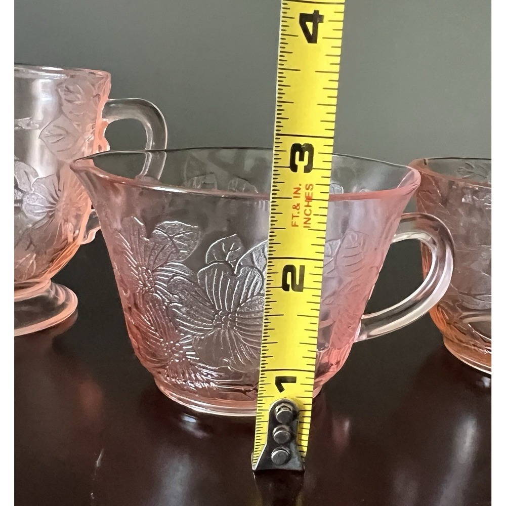 MacBeth-Evans Dogwood Pink Depression Glass Creamer Open Sugar Bowl Set 1930s - Picture 4 of 7